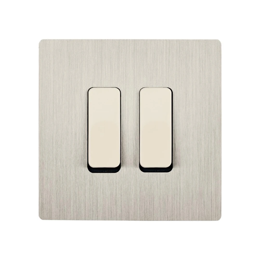 MOD_511_002 Modelec Premium Light switch socket wlacznik lichtschalter smart stal szczotkowana brushed steel nickel.webp