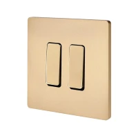 MOD_532_002 Modelec Premium Light switch socket wlacznik lichtschalter smart Sandblasted brass gold zloty Piaskowany.webp