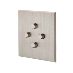 Modelec | Confidence | Włącznik poczwórny, monostabilny | Stal szczotkowana (1)