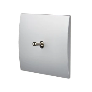 Modelec | Karo | Włącznik dźwigniowy, pojedynczy 1G | Satin | Szary