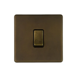 SOHO | Włącznik światła pojedynczy 1G | Krzyżowy | Vintage Brass