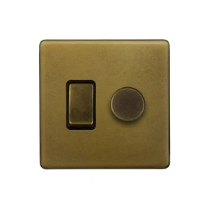 SOHO | Włącznik światła + ściemniacz 2G | Schodowy | Old Brass