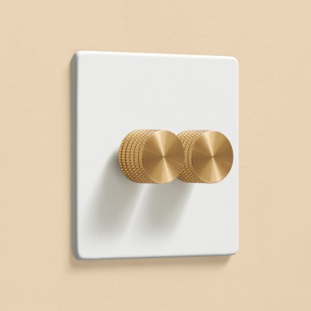 D&R | Ściemniacz podwójny 2G | Biały mat