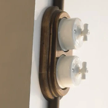 Fontini | Garby | Włącznik natynkowy, rotacyjny 2G | Biały