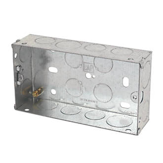 Puszka instalacyjna 2G | Prostokątna | Angielska | Metalowa 135 x 75 x 47mm 