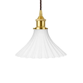 Soho Lighting | Scallop Fluted Bell | Lampa wisząca | Biały