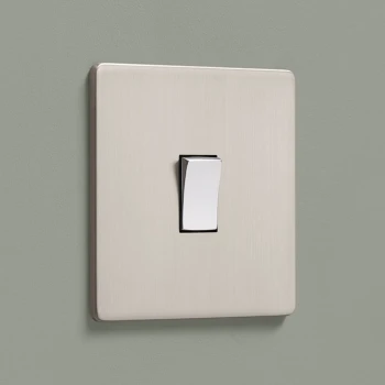 D&R | Włącznik klawiszowy pojedynczy 1G | Stal szczotkowana