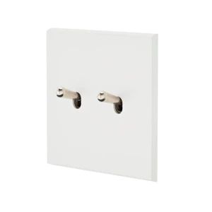 Modelec | Confidence | Włącznik dźwigniowy, podwójny | Biały mat
