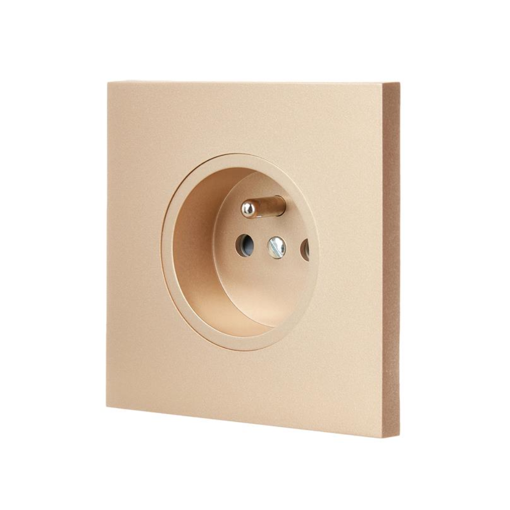 MOD_814_002 Modelec Premium Light switch socket wlacznik gniazdo lichtschalter Golden Złoty Soft Touch.webp