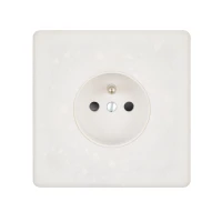 MOD_485_003 Modelec Premium Light switch socket wlacznik gniazdo lichtschalter White Bialy Terrazzo Soft Touch.webp