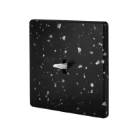 MOD_486_001 Modelec Premium Light switch socket wlacznik gniazdo lichtschalter Black Czarny Terrazzo Soft Touch  (1).webp
