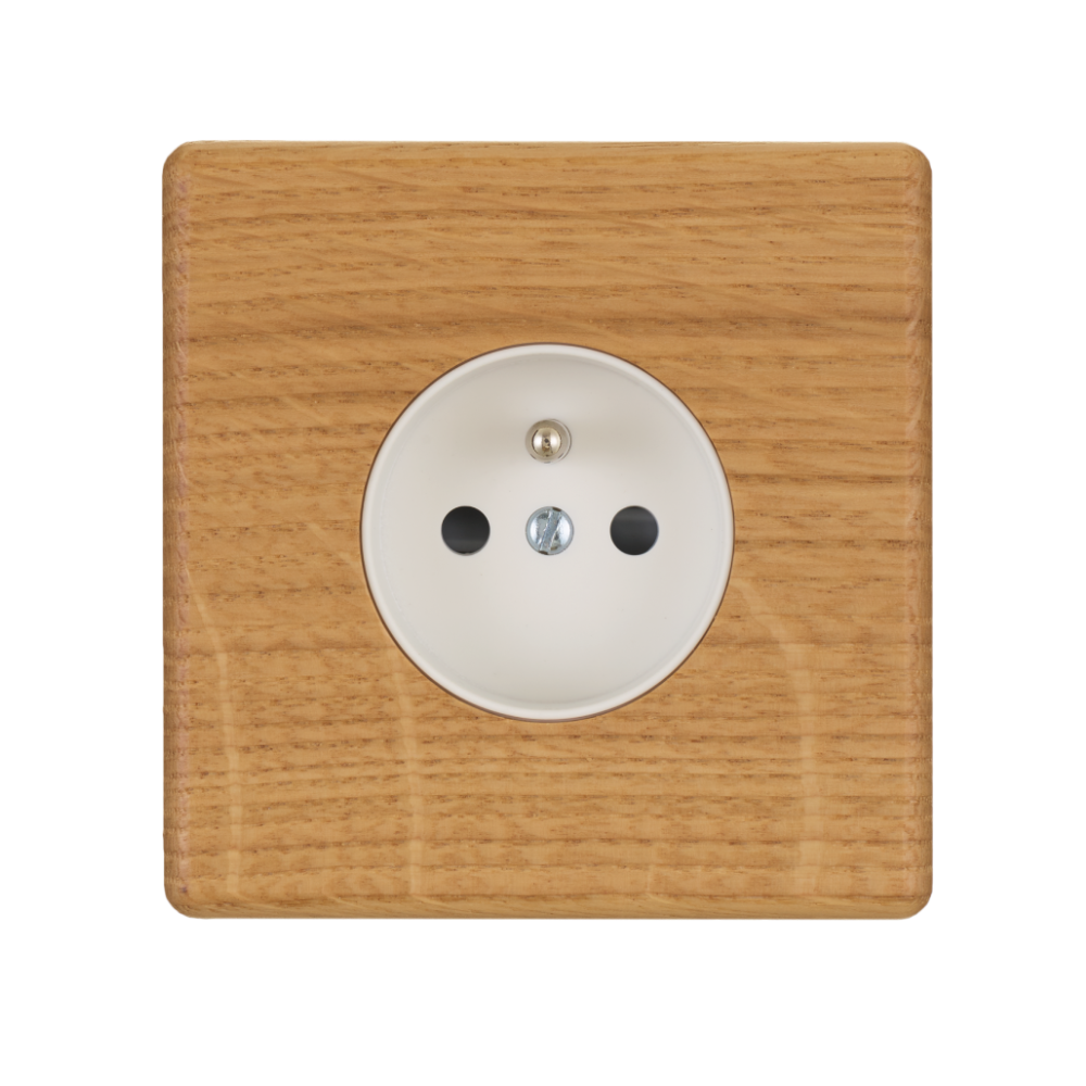 MOD_491_002 Modelec Premium Light switch socket wlacznik gniazdo lichtschalter Light Oak Jasny Dab.webp