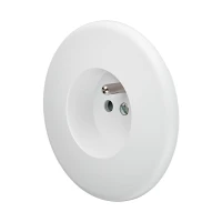 MOD_351_003 Modelec Premium round Light switch socket gniazdo wlacznik lichtschalter smart  biala satyna white satin.webp