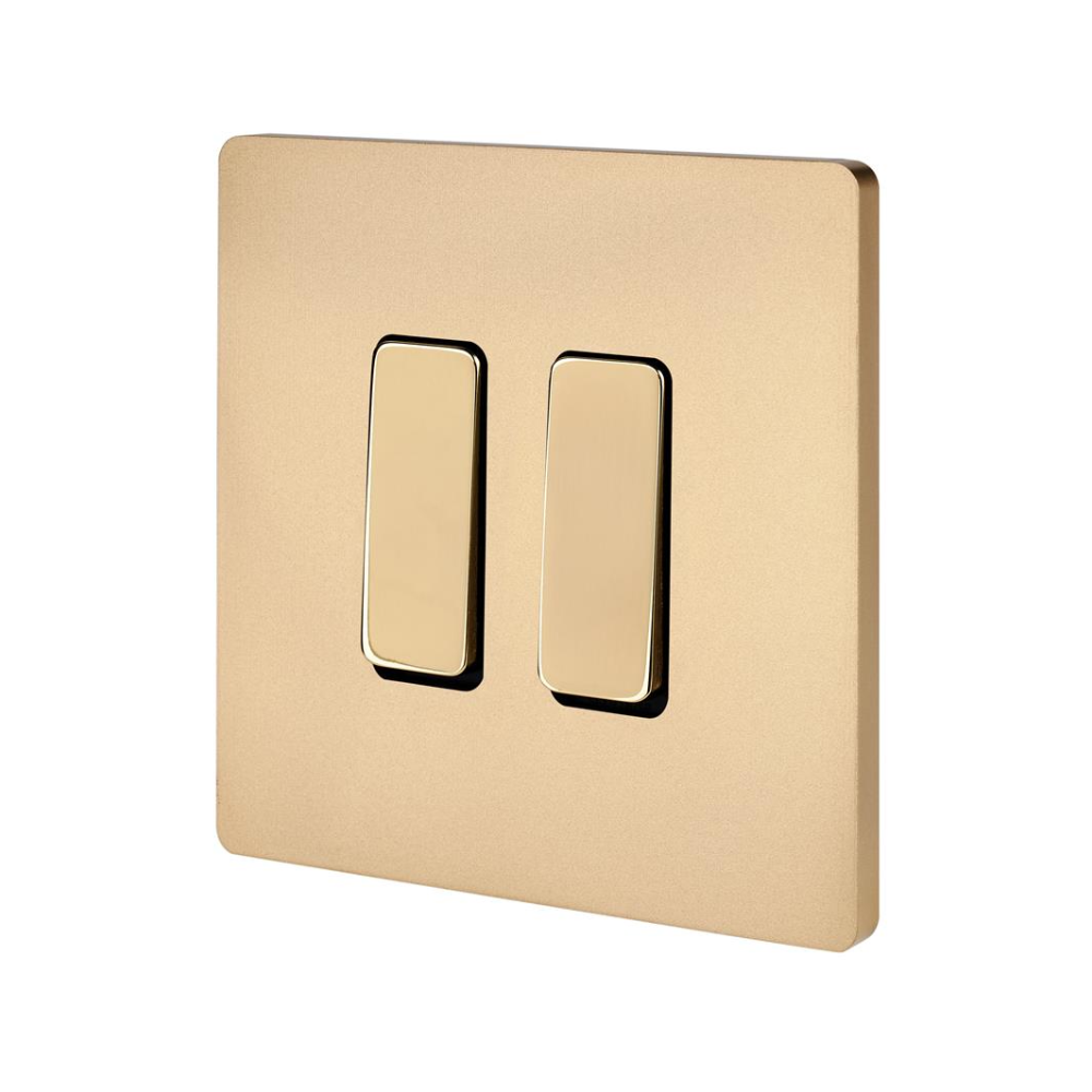 MOD_532_002 Modelec Premium Light switch socket wlacznik lichtschalter smart Sandblasted brass gold zloty Piaskowany.webp