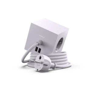 Avolt | Square 1 | Kostka zasilająca 1.8m | 2 x USB C | Gotland Grey