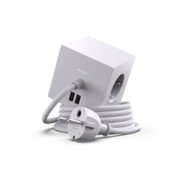 Avolt | Square 1 | Kostka zasilająca 1.8m | 2 x USB C | Gotland Grey