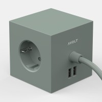 SQ1-F-USB-GR Mia Urbo Home - Avolt - wlacznik - gniazdko - przedluzacz - switch - socket  - extension - cord - zielony - Oak green (4).jpg
