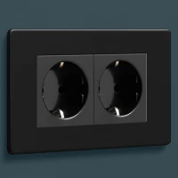 DR_S20.002 Mia Urbo Home gniazdo kontakt socket czarny mat- czarny 2 black mat (1).webp