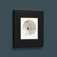 DR_S20.001 Mia Urbo Home gniazdo kontakt socket pojedyncze czarny mat- czarny 2 black noir socket.webp