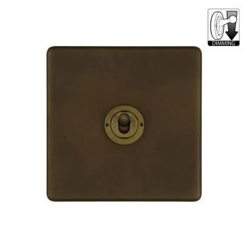 SOHO | Ściemniacz dźwigniowy pojedynczy 1G | Mosiądz Vintage