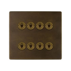 SOHO | Łącznik dźwigniowy 8G | Schodowy | Vintage Brass