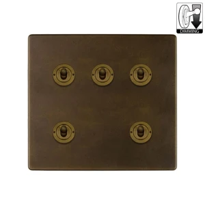 SOHO | Ściemniacz dźwigniowy wielokrotny 5G | Vintage Brass 