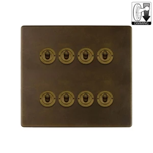 SOHO | Ściemniacz dźwigniowy wielokrotny 8G | Vintage Brass