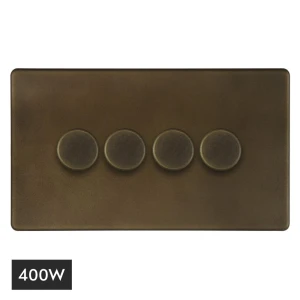SOHO | Ściemniacz poczwórny 4G | 400W LED | Vintage Brass