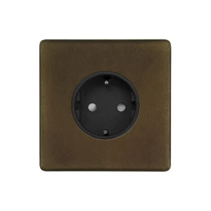 SOHO | Gniazdo pojedyncze 1G Schuko Typ C | Vintage Brass