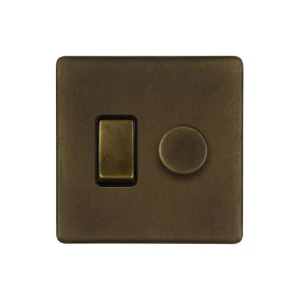 SOHO | Włącznik światła + ściemniacz 2G | Schodowy | Vintage Brass