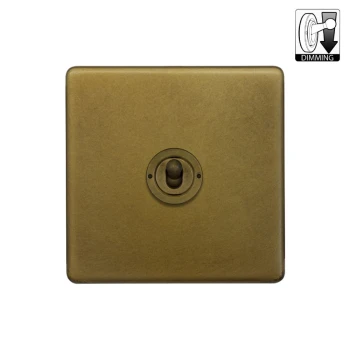 SOHO | Ściemniacz dźwigniowy pojedynczy 1G | Old Brass