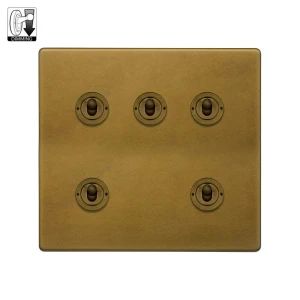 SOHO | Ściemniacz dźwigniowy wielokrotny 5G | Old Brass 