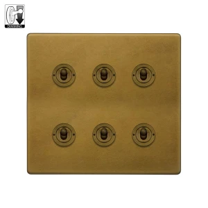 SOHO | Ściemniacz dźwigniowy wielokrotny 6G | Old Brass