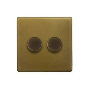 SOHO | Ściemniacz podwójny 2G | 150W LED | Old Brass