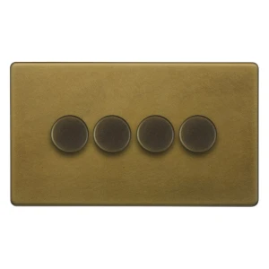 SOHO | Ściemniacz poczwórny 4G | 150W LED | Old Brass