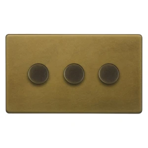 SOHO | Ściemniacz potrójny 3G | 150W LED | Old Brass