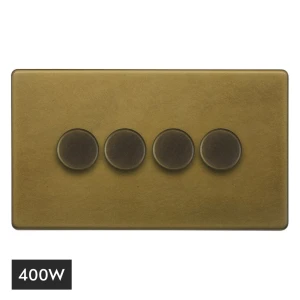 SOHO | Ściemniacz poczwórny 4G | 400W LED | Old Brass 
