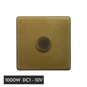 SOHO | Ściemniacz pojedynczy 1G | 1000W DC1-10V | Old Brass
