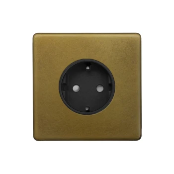 SOHO | Gniazdo pojedyncze 1G Schuko Typ C | Old Brass