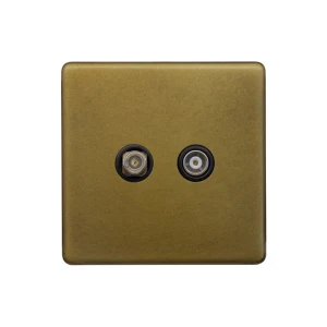 SOHO | Gniazdo TV SAT | Old Brass