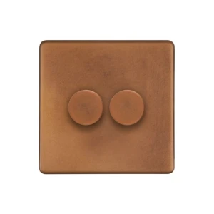 SOHO | Ściemniacz podwójny 2G | 150W LED | Antique copper