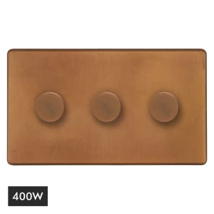 SOHO | Ściemniacz potrójny 3G | 400W LED | Antique brass