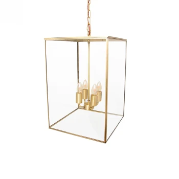 Soho Lighting | Langdon Lantern M | Lampa wisząca | Mosiądz