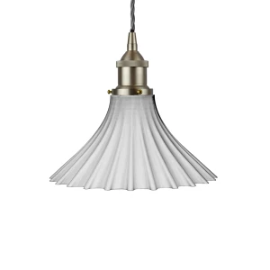 Soho Lighting | Scallop Fluted Bell | Lampa wisząca | Złamana biel