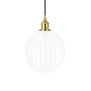 Soho Lighting | Baltic Fluted Globe | Lampa wisząca | Biały