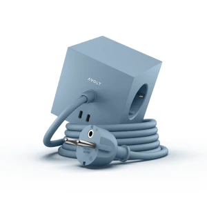 Avolt | Square 1 | Kostka zasilająca 1.8m | 2 x USB C | Shark Blue