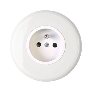 Modelec | Iris | Okrągłe gniazdo pojedyncze | Porcelanowe | Białe