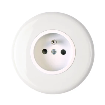 Modelec | Iris | Okrągłe gniazdo pojedyncze | Porcelanowe | Białe