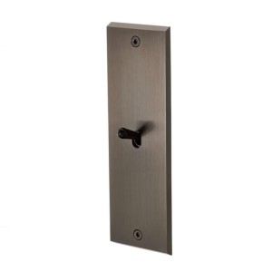 Modelec | Confidence | Wąski włącznik dźwigniowy, pojedynczy 1G | 40x125mm | Gun Metal